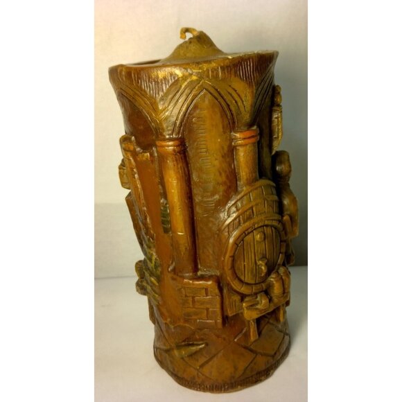 Walldurn Baden Johan Gunter Pillar Candle Carved Trappist Monks Brewery Beer Keg - Picture 11 of 15